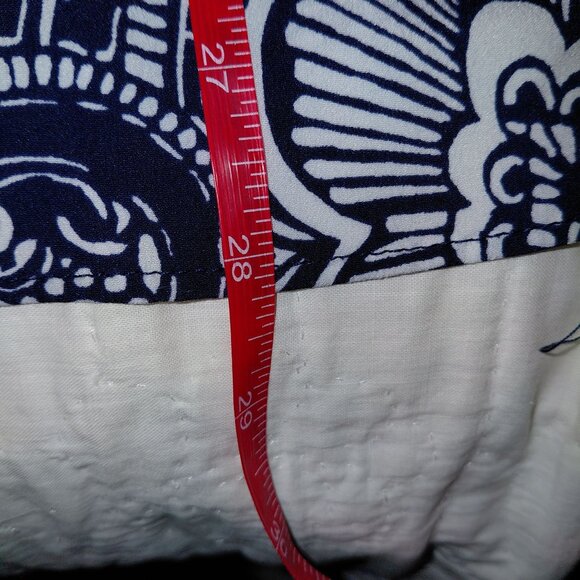 ana blue and white tunic blouse medallion print 3X - Picture 11 of 11